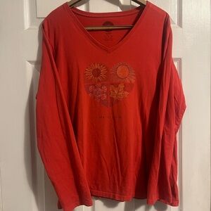 Life Is Good Bright Red Women's Tee